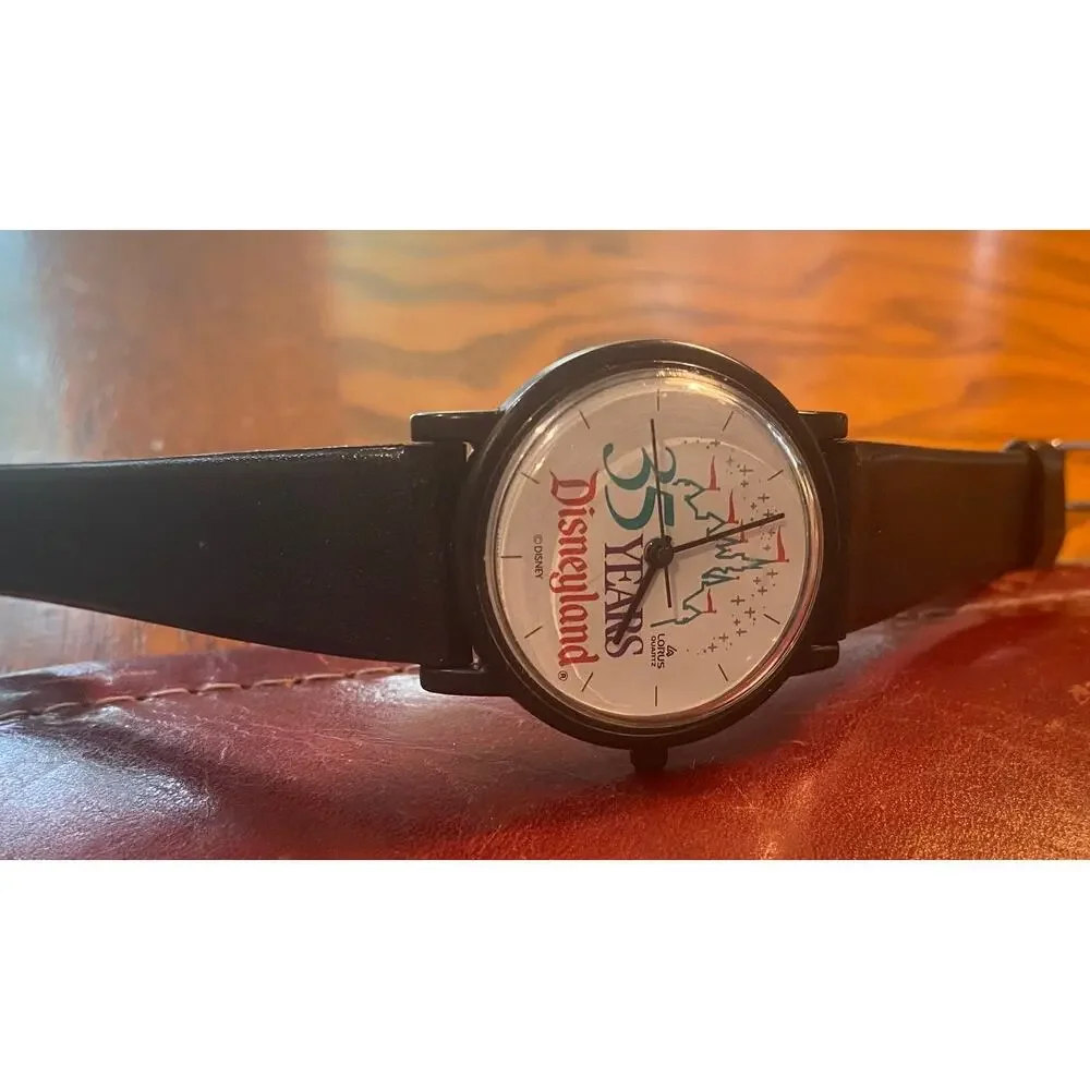 Women's NEW 35mm Black Lorus Disneyland 35 Years Watch, V511-8030